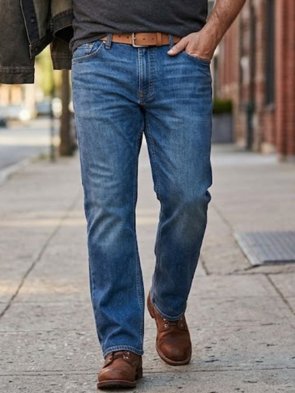 Levi’s Signature 527 Men's Regular Fit Bootcut Jeans Blue Denim 42x32